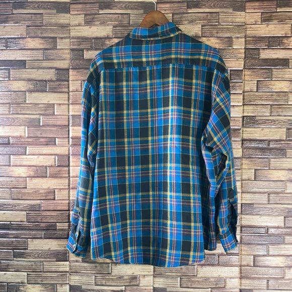 Mens Vintage XXL Outdoor Exchange Plaid Flannel - Picture 2 of 10